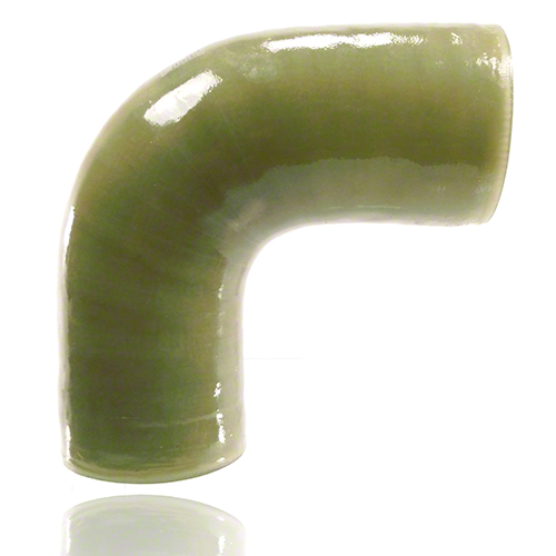 UP-GF Bogen 90&deg; DIN 16 966, Form E1, Rohrtyp D, mit Laminatenden, PN 10