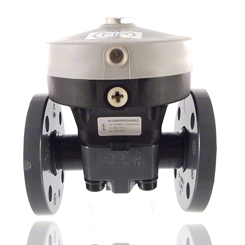 PVC U 2/2-Wege-Membranventil, Ausf&uuml;hrung Flansch, NO, FKM