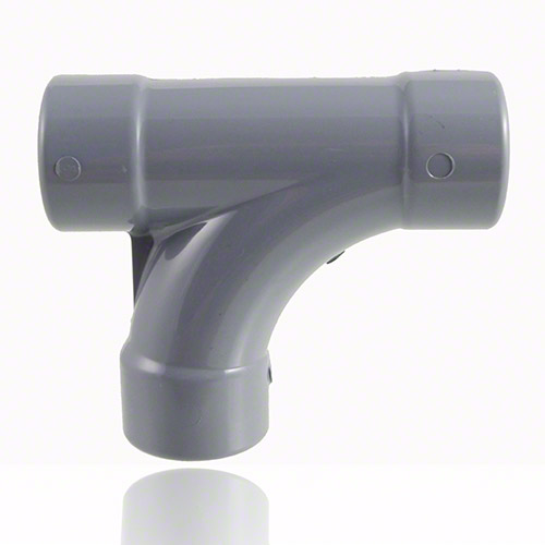 ABS T-St&uuml;ck 90&deg;, mit Bogenabgang, Klebemuffe