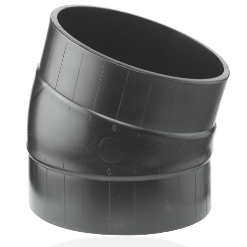 PE-Abfluss, Bogen 15&deg;