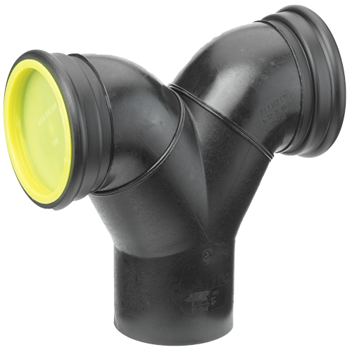 Pe Abfluss Wand-WC-Doppelbogen, senkrecht, geschwei&szlig;t