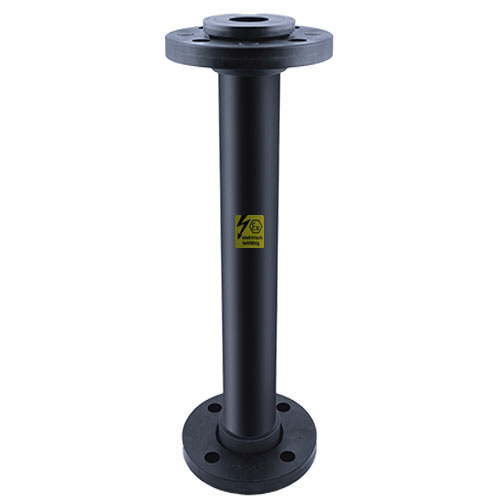 Statischer Mischer aus PE-el, Anschluss Flansch DIN EN 1091-1, elektrisch leitf&auml;hig