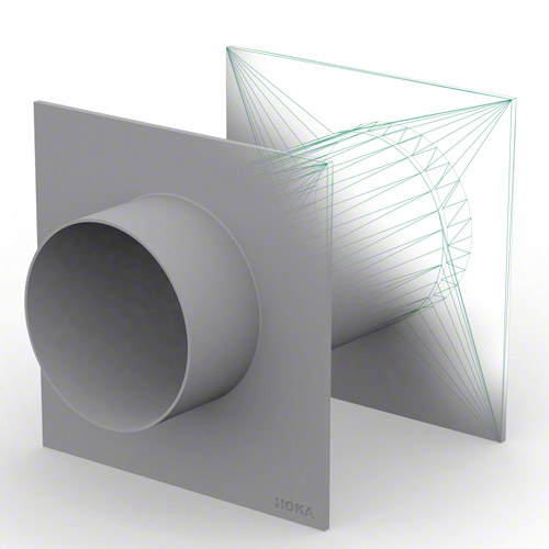 PP Wanddurchf&uuml;hrung mit geschwei&szlig;ter Wandabschlu&szlig;platte