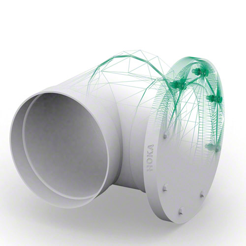 PP T-St&uuml;ck 90&deg; mit Muffe als Reinigungs&ouml;ffnung