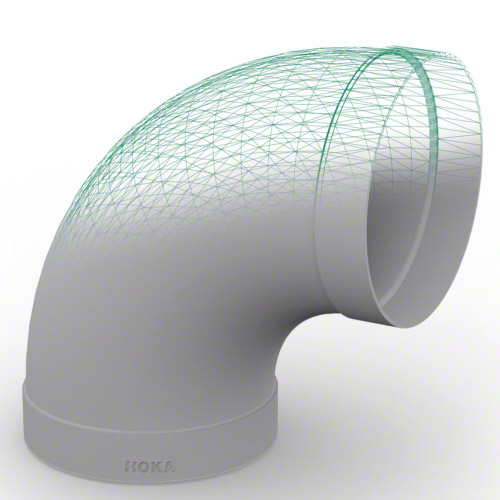 PVC Rohrbogen mit Muffen 90&deg;