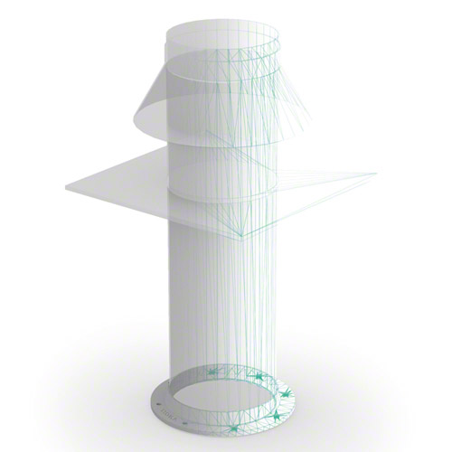 PPs Flansch f&uuml;r Dachaufsatz