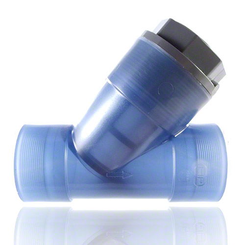 PVC-U Schmutzf&auml;nger transparent, Gewindemuffe, EPDM