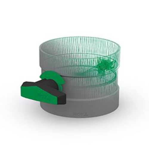 Absperrklappe mit Griff, 15&deg; Raster, m.Dichtung